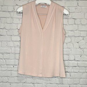 Calvin Klein Gathered V-Neck Shell